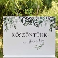 Köszöntő tábla esküvőre